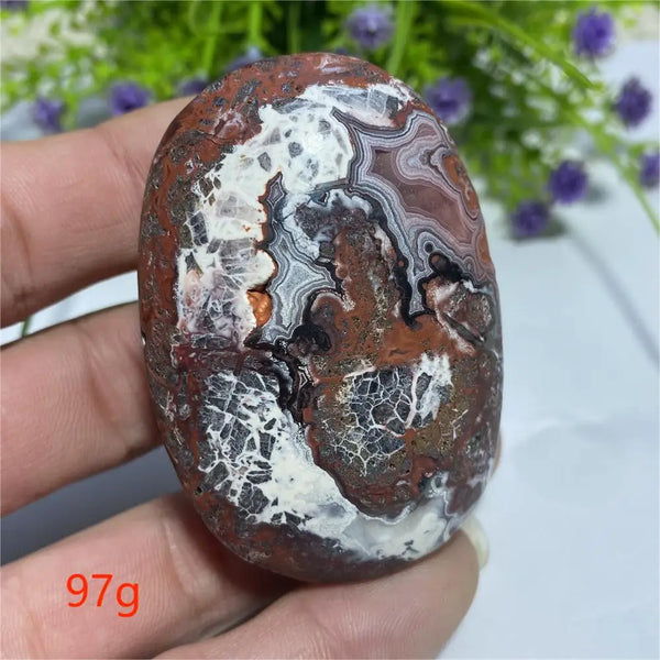 Red Agate Palm Stone-ToShay.org