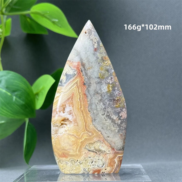 Yellow Crazy Agate Torch-ToShay.org