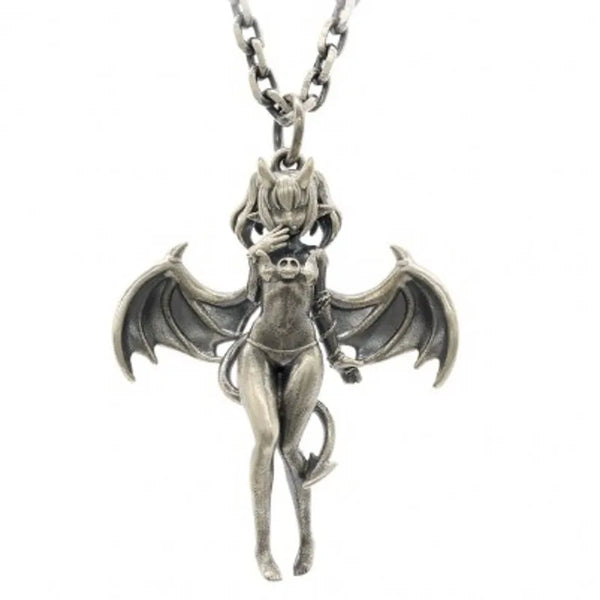 Silver Demon Pendant-ToShay.org