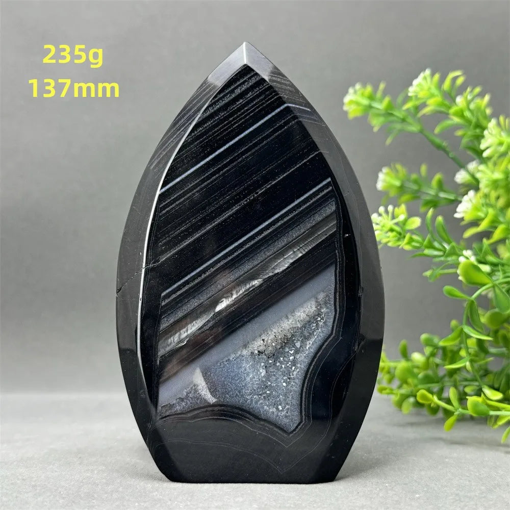 Black Onyx Geode Torch-ToShay.org