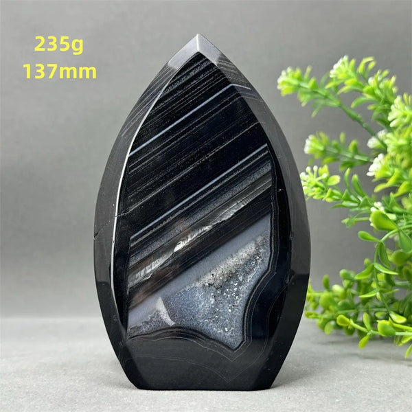 Black Onyx Geode Torch-ToShay.org
