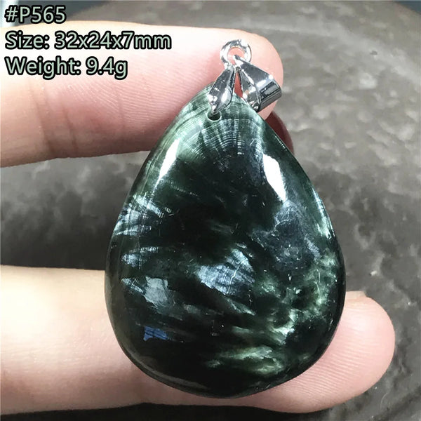 Green Seraphinite Pendant-ToShay.org