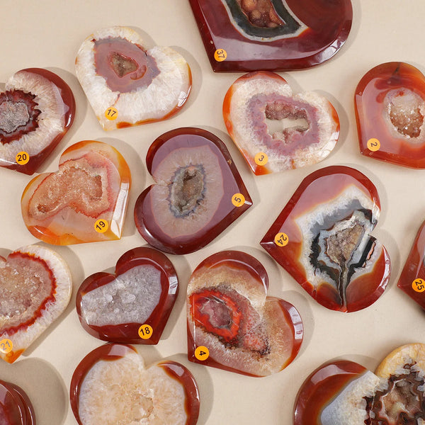Red Agate Druzy Heart-ToShay.org