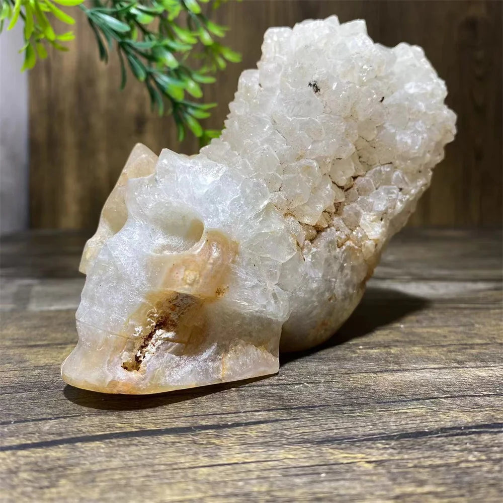 White Quartz Skull Cluster-ToShay.org