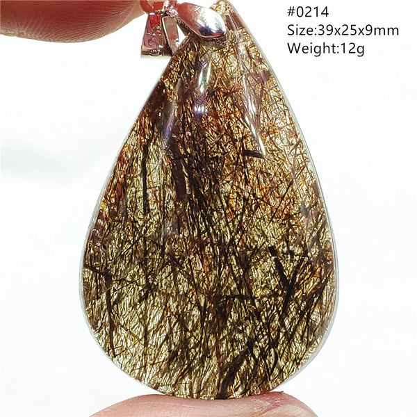 Gold Rutilated Quartz Pendant-ToShay.org
