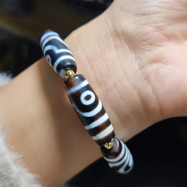 Tibetan Agate Dzi Bracelet-ToShay.org