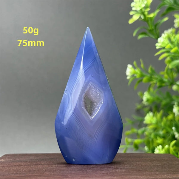 Blue Agate Geode Torch-ToShay.org