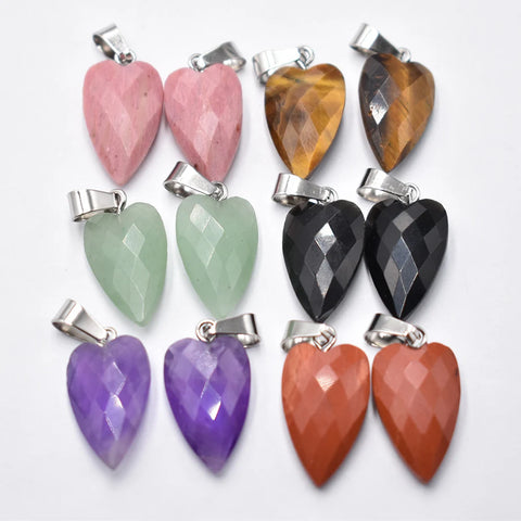 Mixed Crystal Heart Pendants-ToShay.org