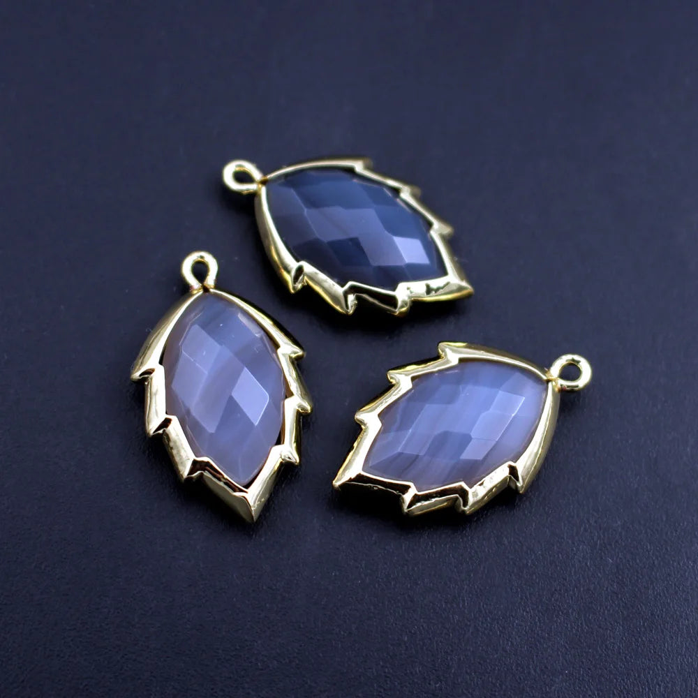 Mixed Crystal Leaf Charms-ToShay.org