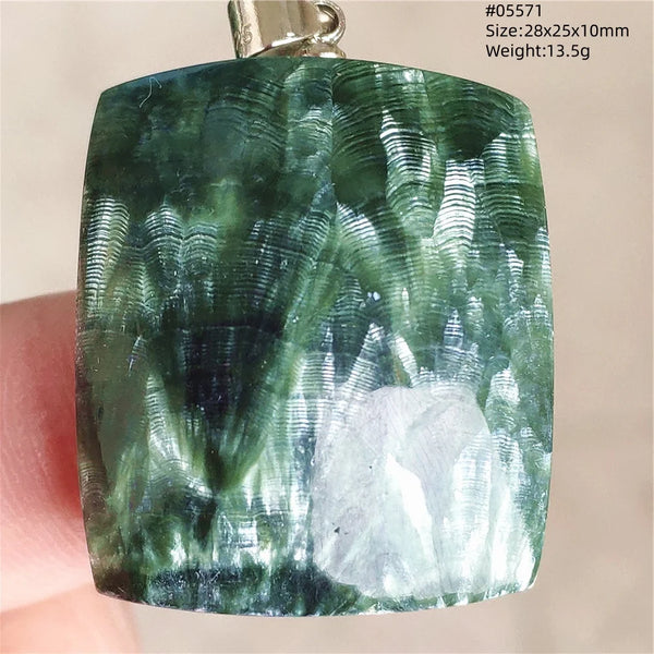 Green Seraphinite Pendant-ToShay.org