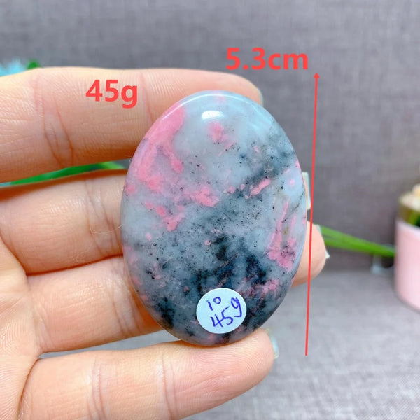 Pink Rhodonite Palm Stones-ToShay.org