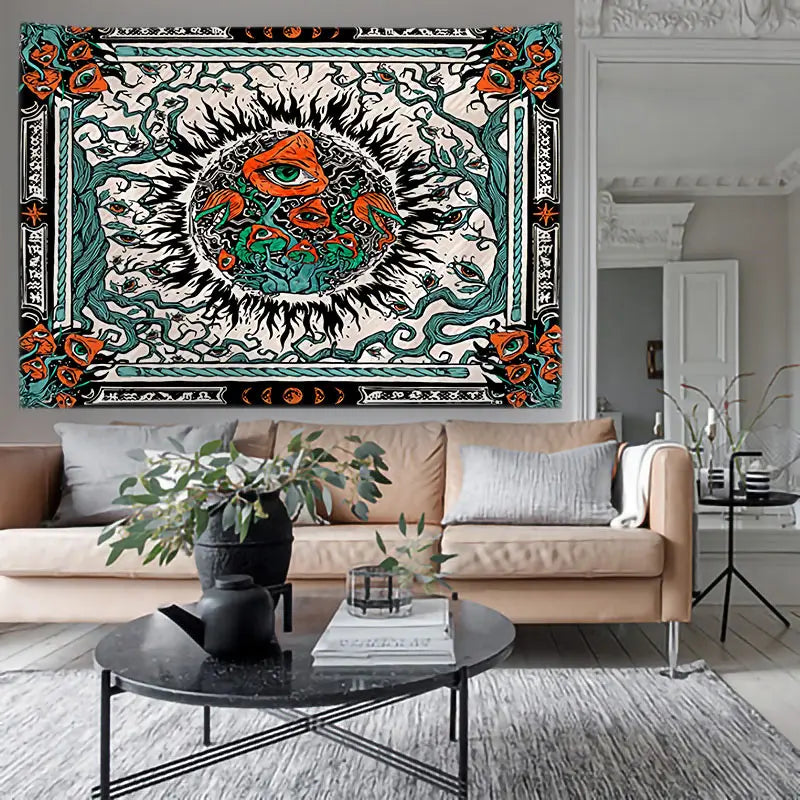 Mushroom Art Tapestry-ToShay.org