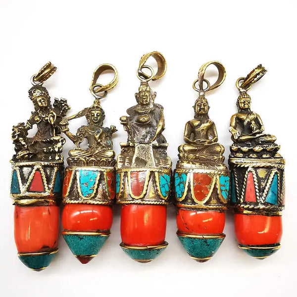 Brass Buddha Pendants-ToShay.org