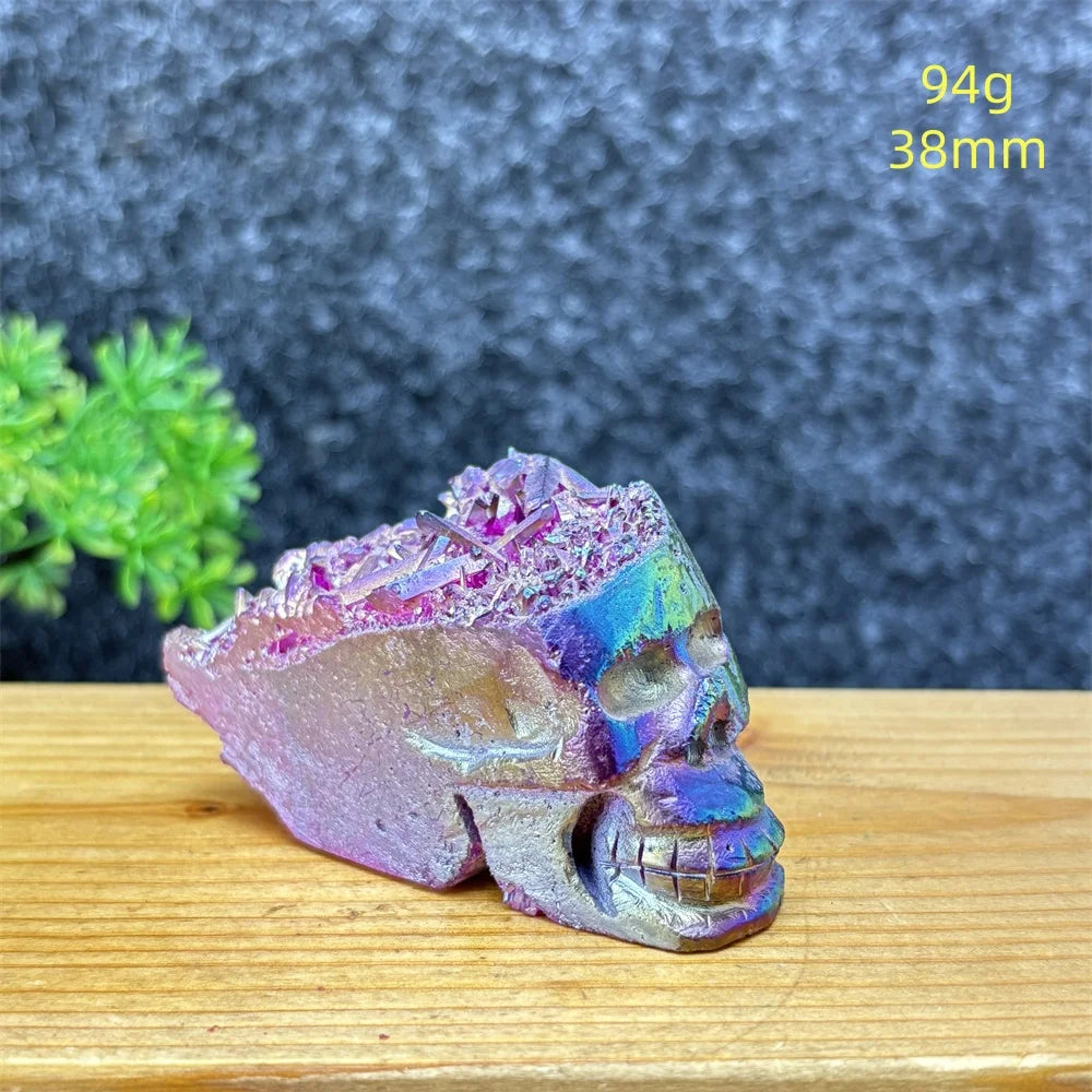 Rainbow Aura Skull Cluster-ToShay.org