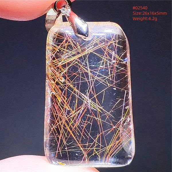 Gold Rutilated Quartz Pendant-ToShay.org