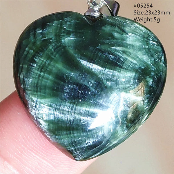 Green Seraphinite Pendant-ToShay.org