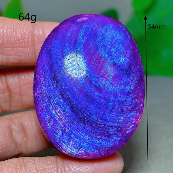 Violet Moonstone Palm Stone-ToShay.org
