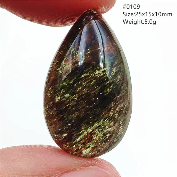 Green Black Rutilated Quartz-ToShay.org