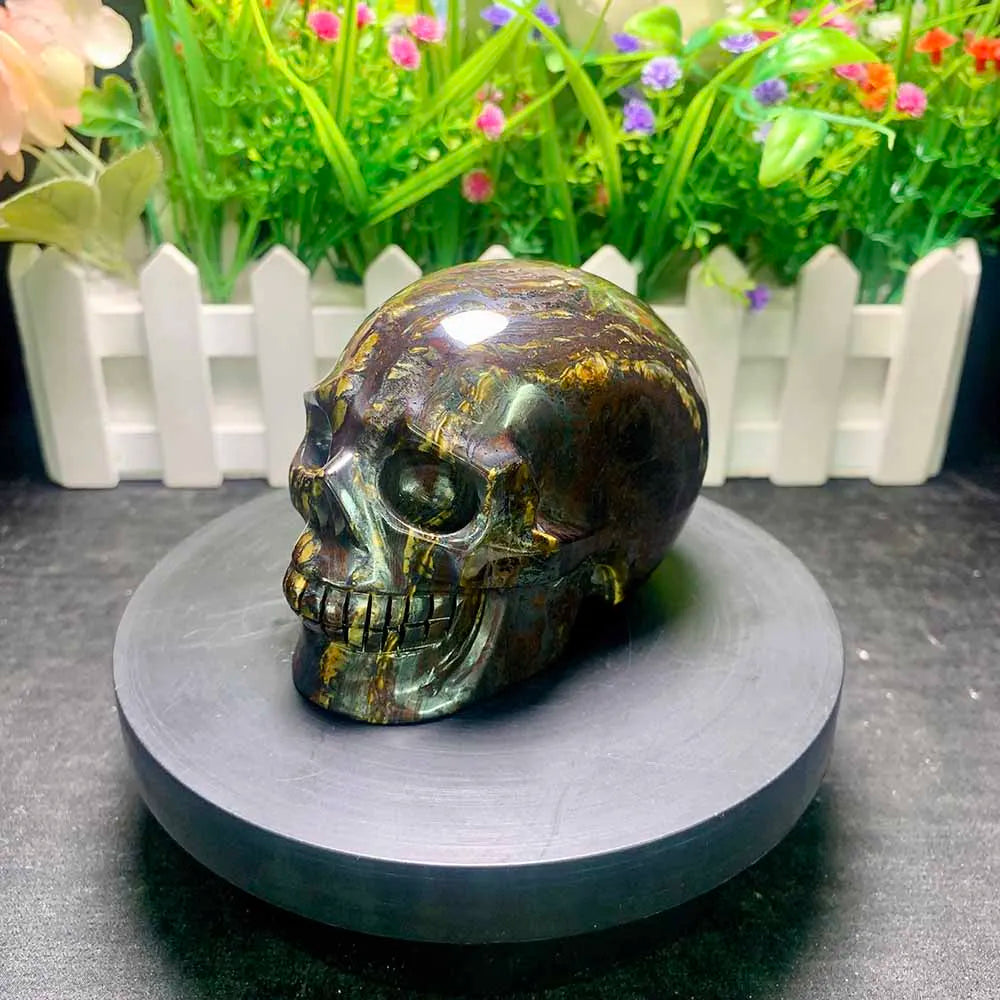 Yellow Iron Tiger Eye Skull-ToShay.org