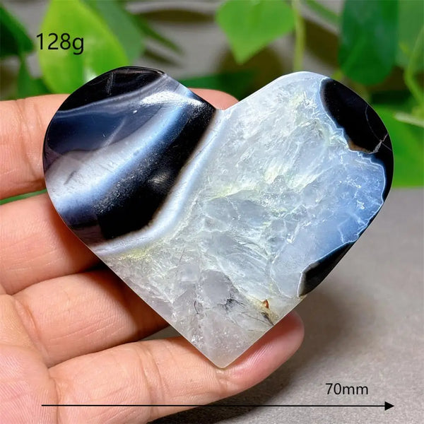 Black Silk Agate Heart-ToShay.org