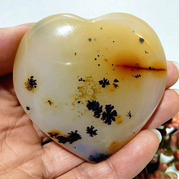 Yellow Moss Agate Heart-ToShay.org