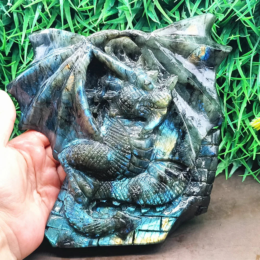 Blue Labradorite Flying Dragon-ToShay.org