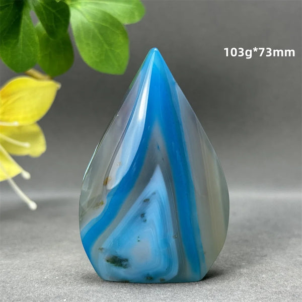Blue Striped Agate Torch-ToShay.org