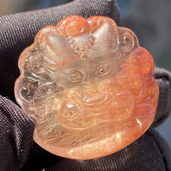 Red Rutilated Quartz Pendant-ToShay.org