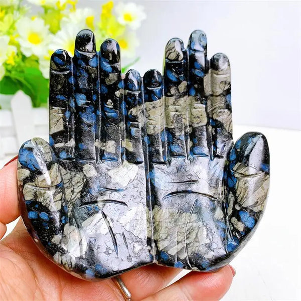 Blue Llanite Hand Plate-ToShay.org