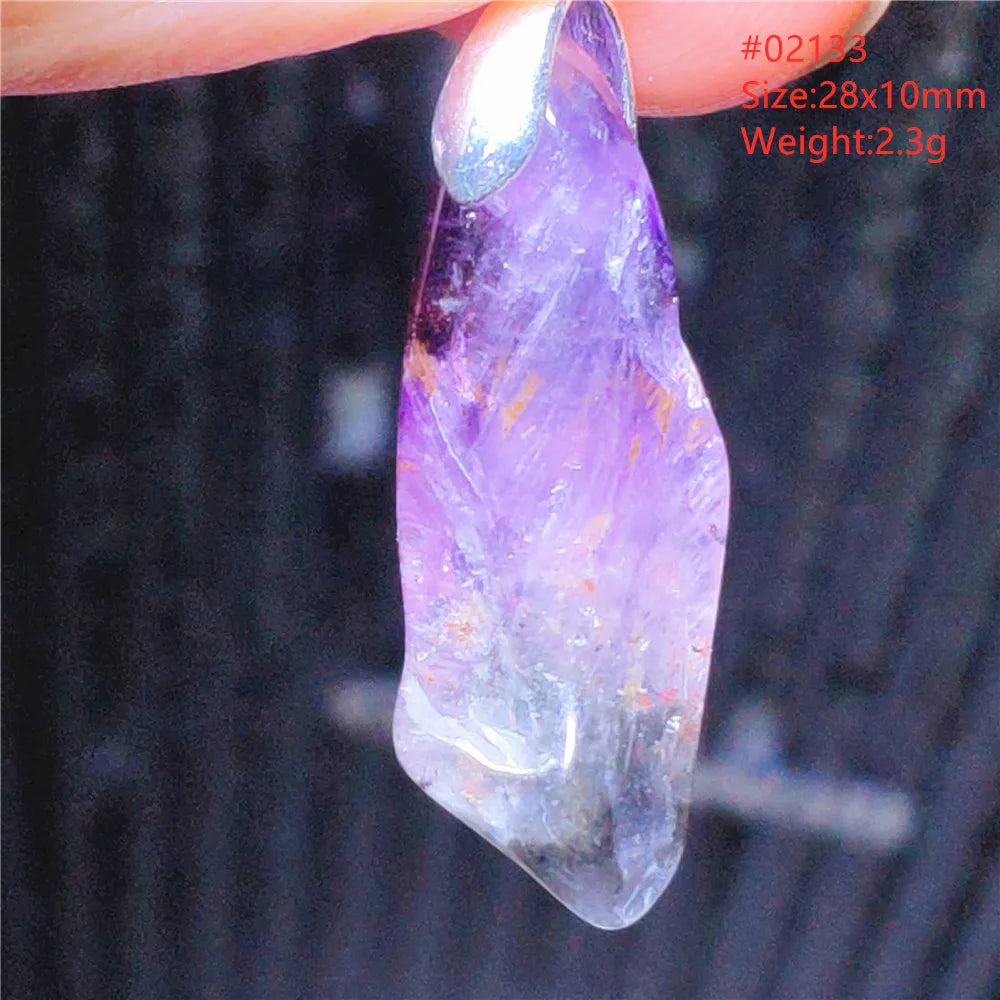 Purple Rutilated Auralite Pendant-ToShay.org