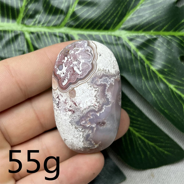 Red Crazy Agate Palm Stone-ToShay.org