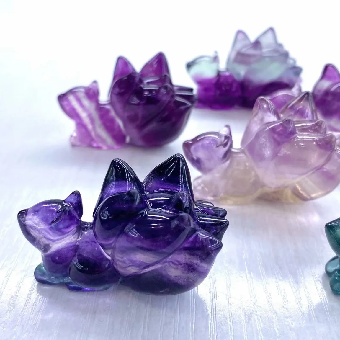 Rainbow Fluorite Figurines-ToShay.org