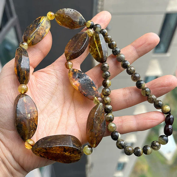 Yellow Amber Necklace-ToShay.org
