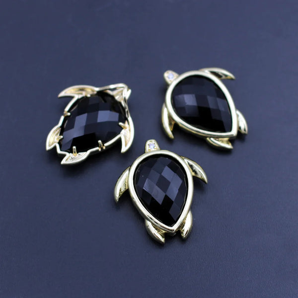 Mixed Crystal Turtle Charms-ToShay.org