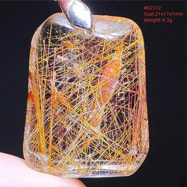 Gold Rutilated Quartz Pendant-ToShay.org