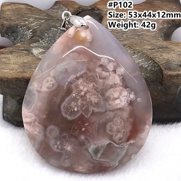 Pink Cherry Agate Pendant-ToShay.org
