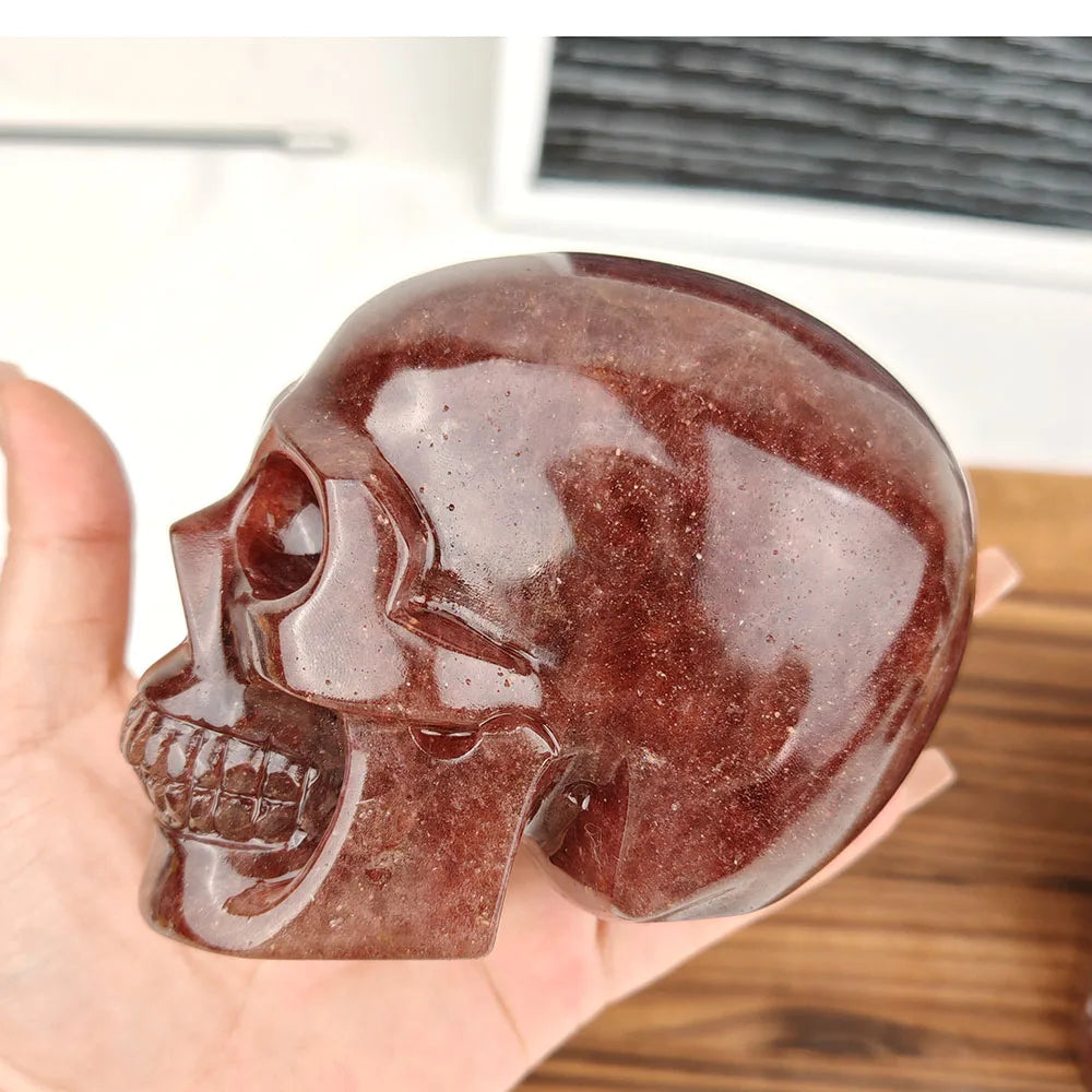 Red Strawberry Quartz Skull-ToShay.org