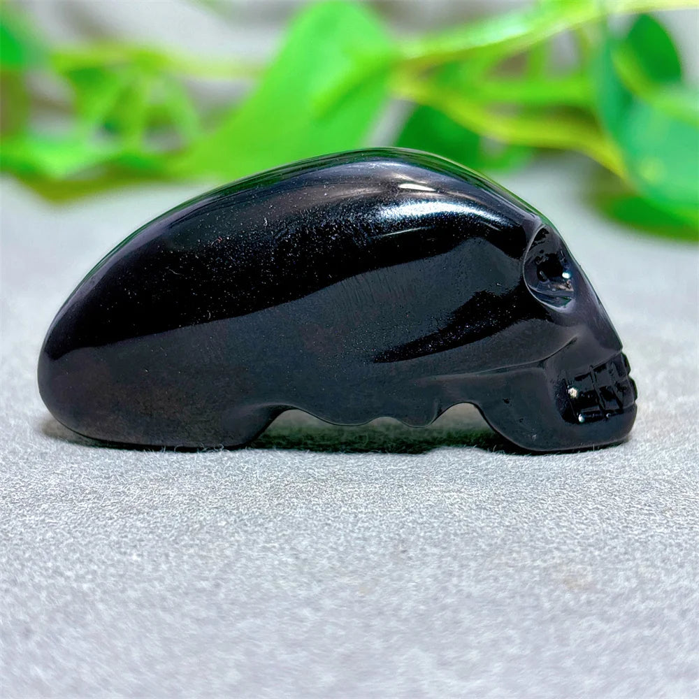 Black Obsidian Alien Skull-ToShay.org