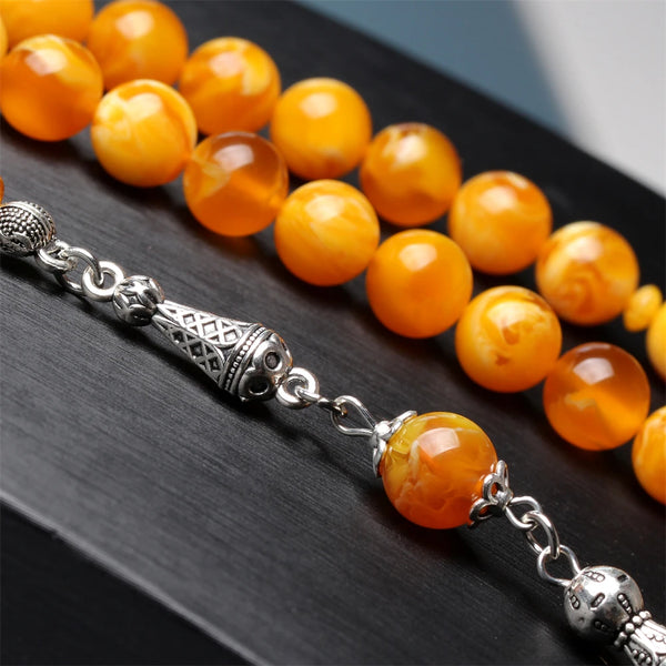 Yellow Amber Prayer Beads-ToShay.org