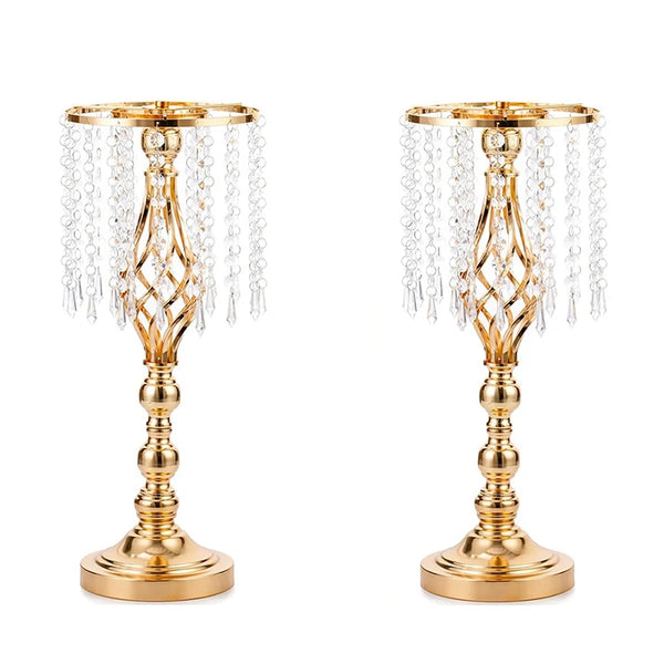 Gold Crystal Candle Stand-ToShay.org