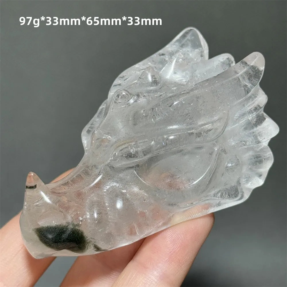 Clear Crystal Dragon Head-ToShay.org