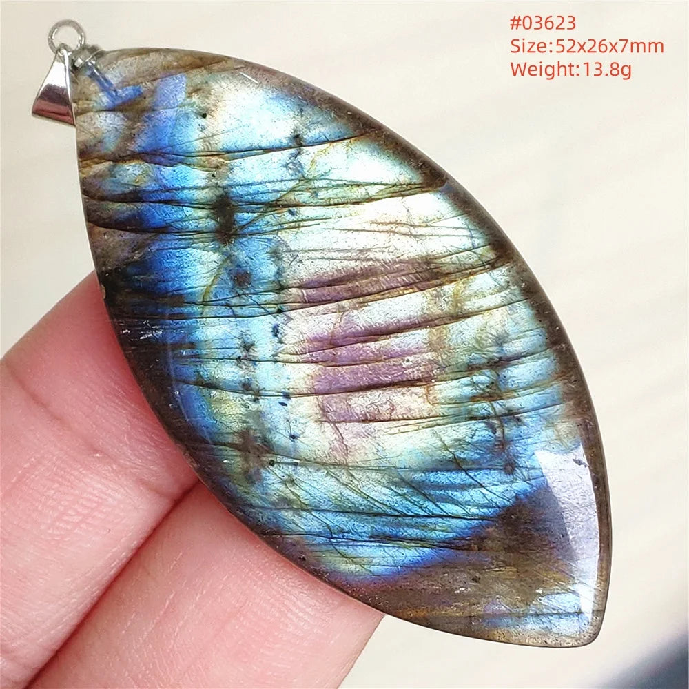 Blue Purple Labradorite Pendant-ToShay.org