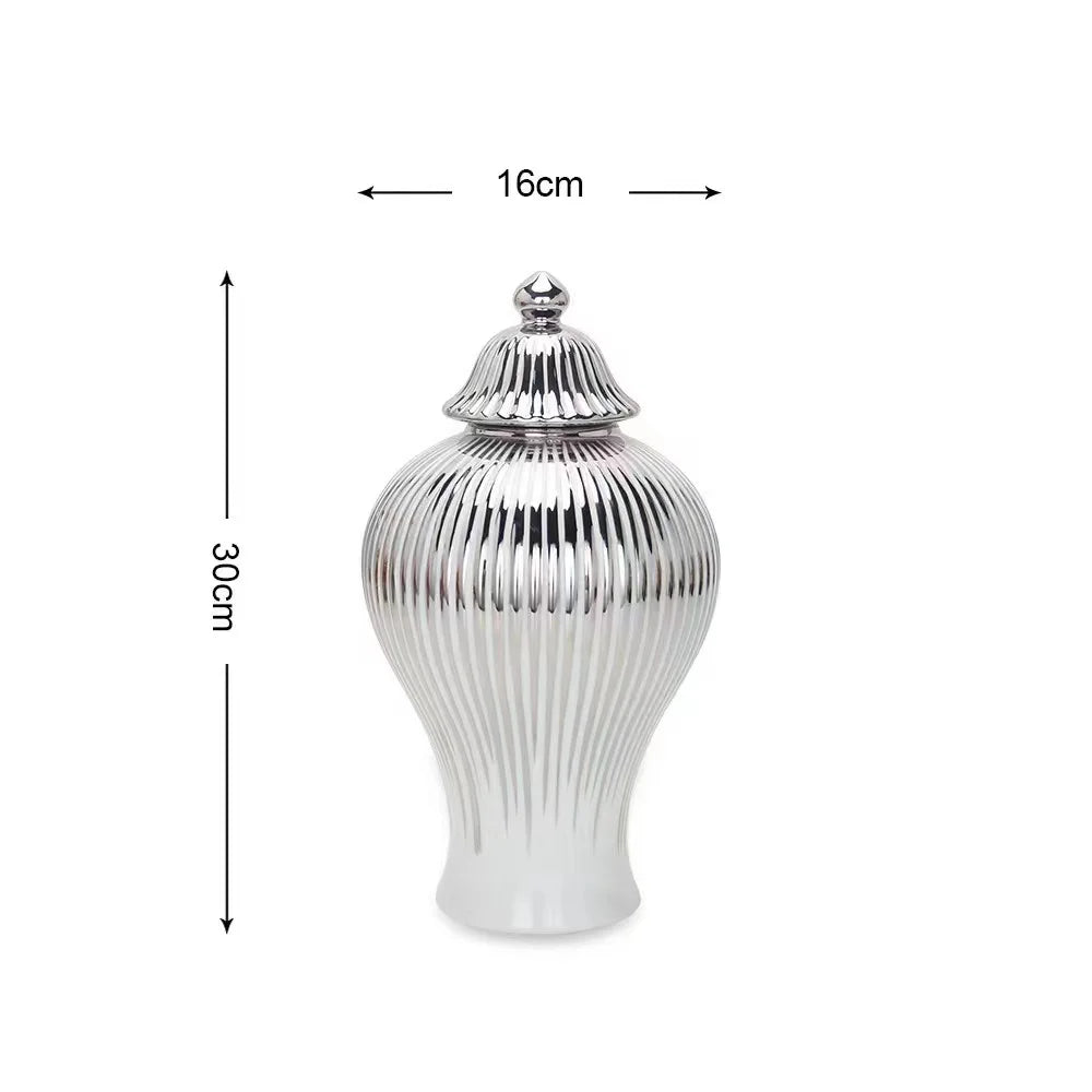 White Glazed Ceramic Jar-ToShay.org