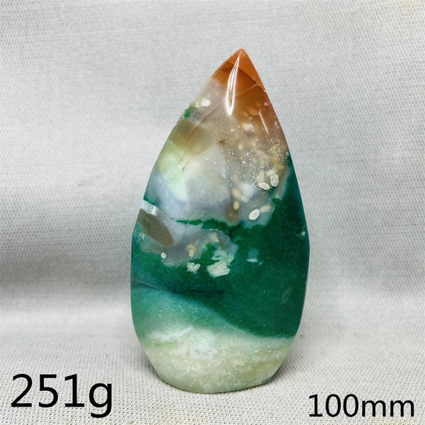 Green Cherry Blossom Agate Flame-ToShay.org