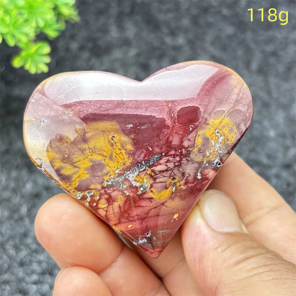 Yellow Moritzite Stone Heart-ToShay.org