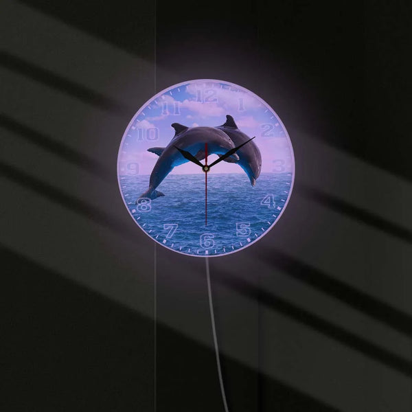 Jumping Dolphins Wall Clock-ToShay.org