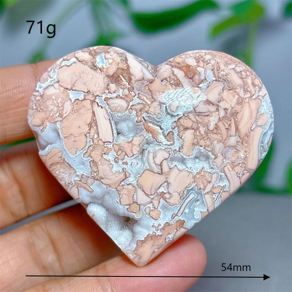 Orange Sakura Jasper Heart-ToShay.org