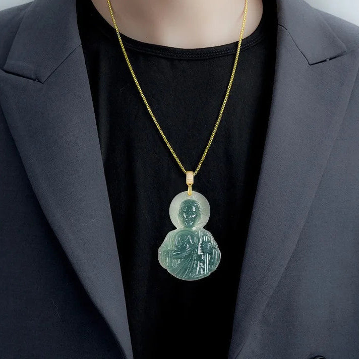 Blue Jade Jude Pendant-ToShay.org
