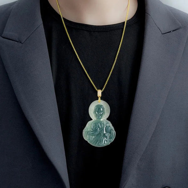 Blue Jade Jude Pendant-ToShay.org