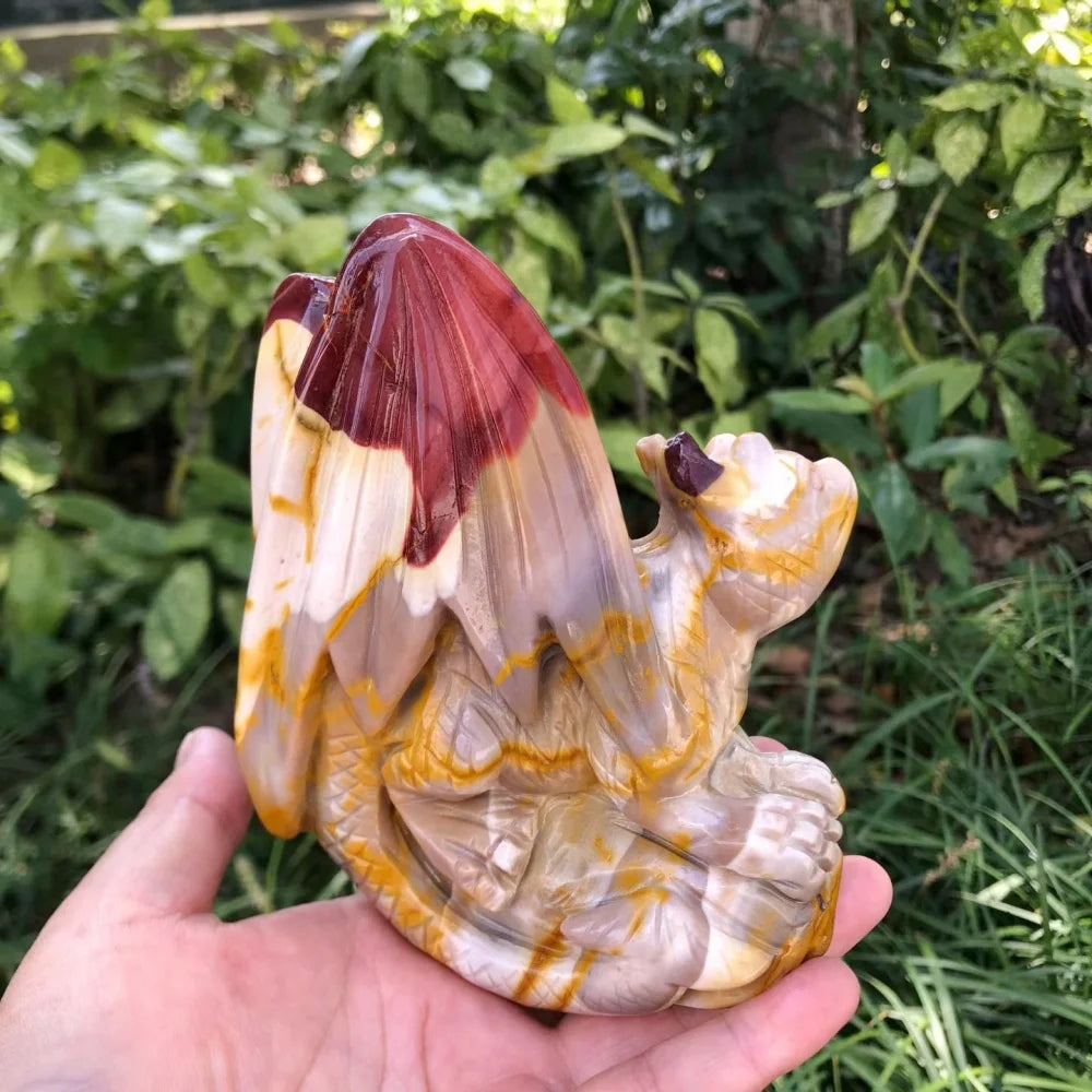 Yellow Mookaite Jasper Flying Dragon-ToShay.org